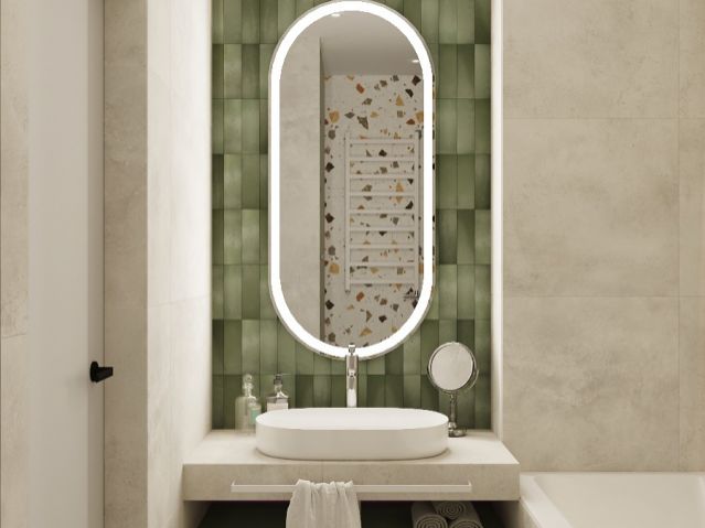 Дизайн ванной комнаты квартиры ЖК Современник 90 кв.м.
